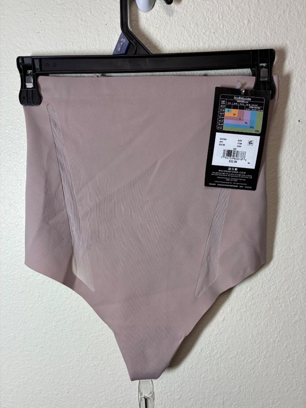 NWT Maidenform High Waist Thong Shaping Extra Firm Size Medium Beige MSRP $33